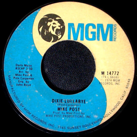 Mike Post - The Rockford Files / Dixie Lullabye side B