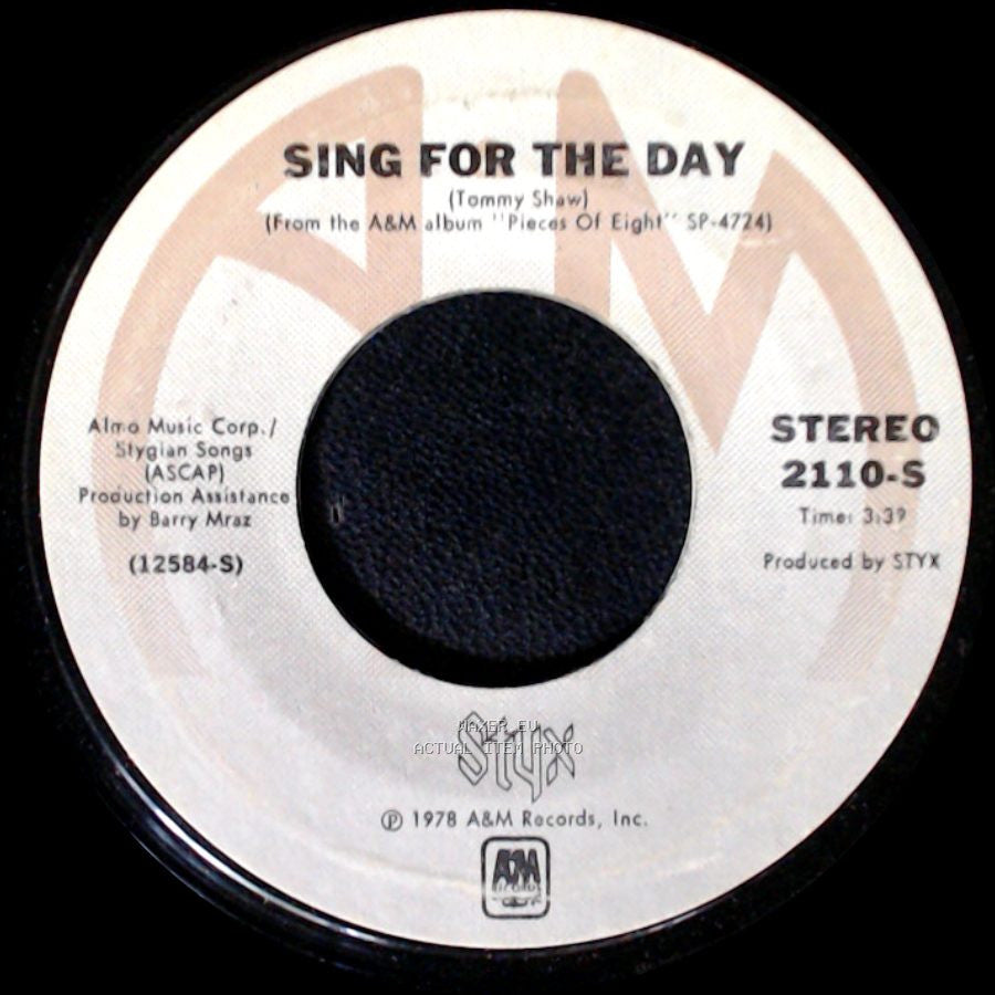 Styx - Sing For The Day / Queen Of Spades side A