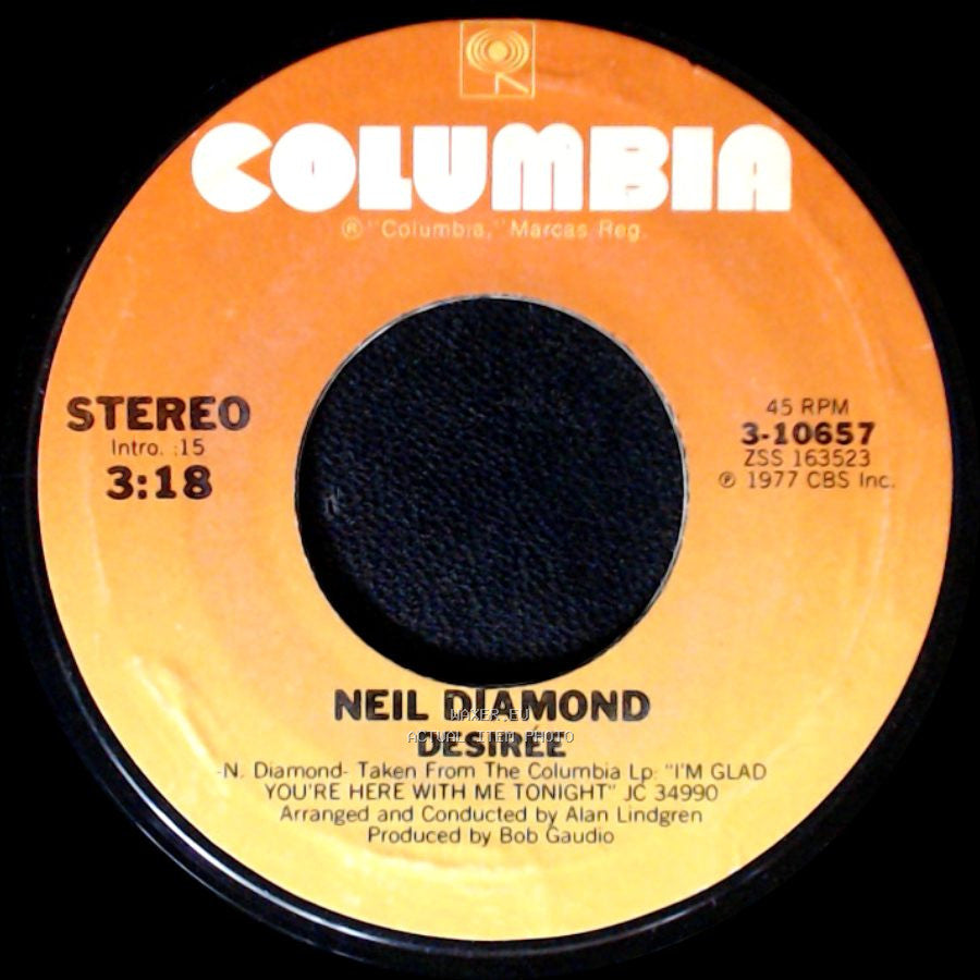 Neil Diamond - Once In A While / Desirée side B