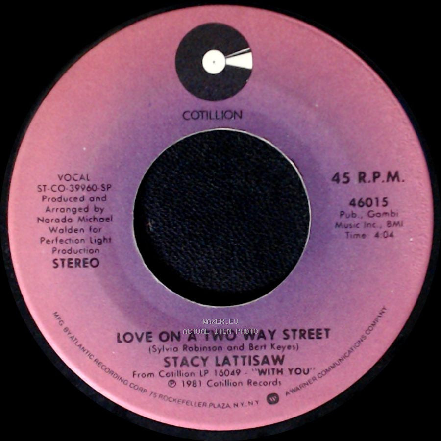 Stacy Lattisaw - Baby I Love You / Love On A Two Way Street side B