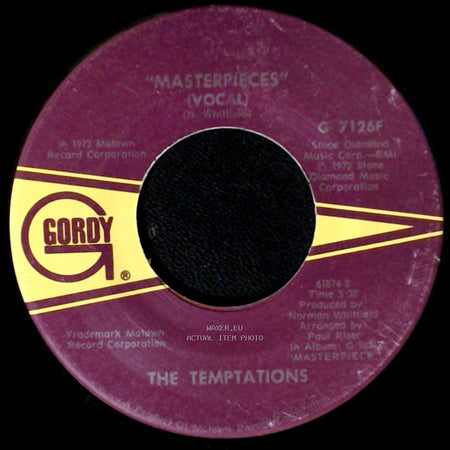 The Temptations - Masterpiece (Instrumental) / Masterpieces side A