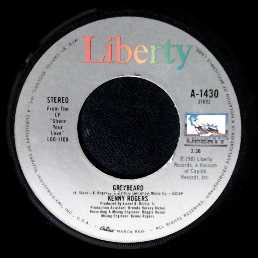 Kenny Rogers - Greybeard / Share Your Love With Me side A