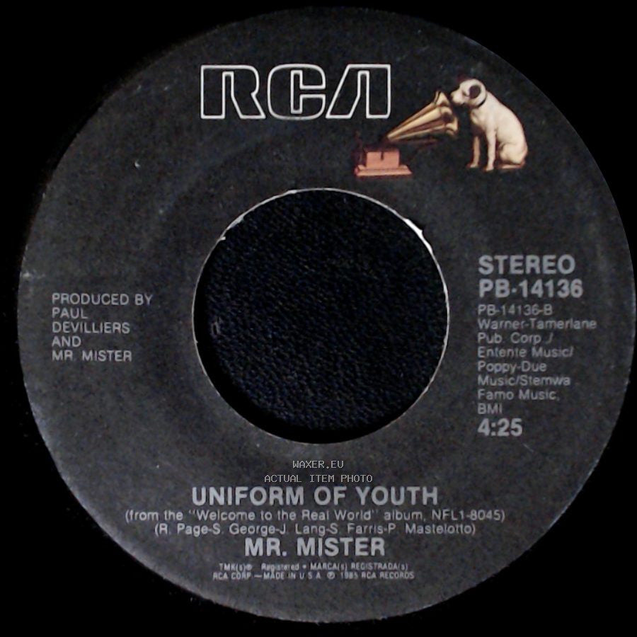 Mr. Mister - Uniform Of Youth / Broken Wings side A