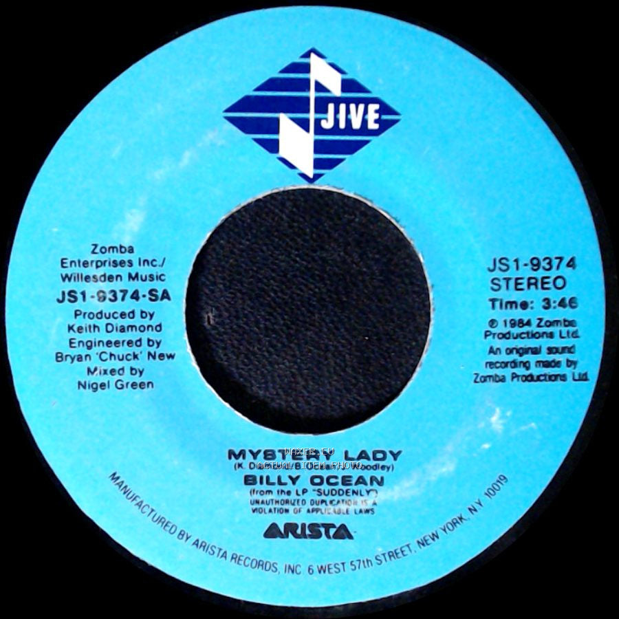 Billy Ocean - Mystery Lady / African Queen (No More Love On The Run) side A