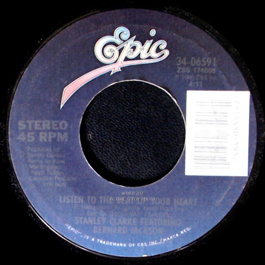 Stanley Clarke Featuring Bernard Jackson / Stanley Clarke Featuring Angela Bofill - Listen To The Beat Of Your Heart / Where Do We Go side A