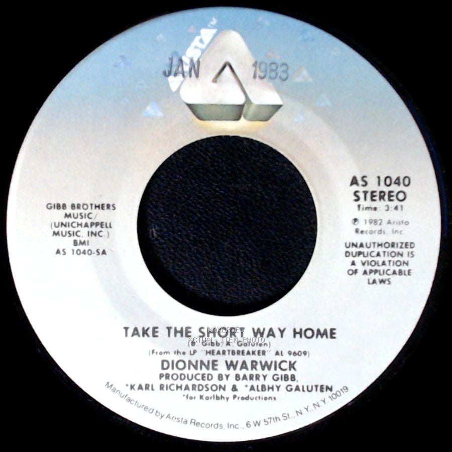 Dionne Warwick - Take The Short Way Home / Just One More Night side A