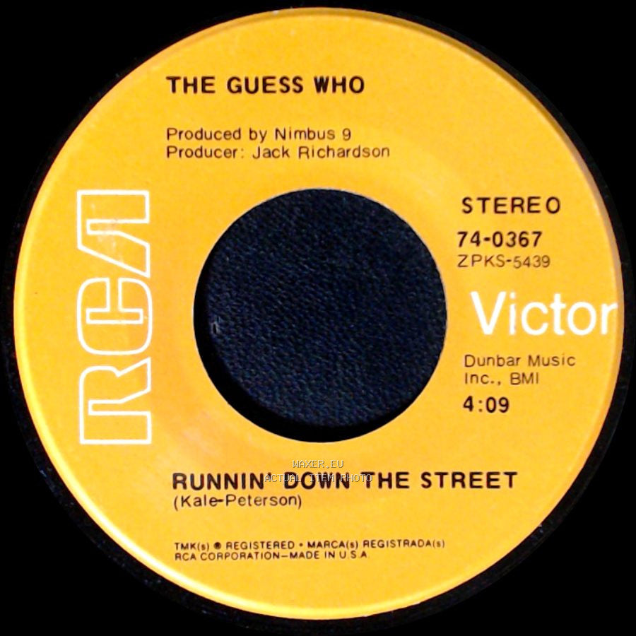 The Guess Who - Runnin' Down The Street / Hand Me Down World side A