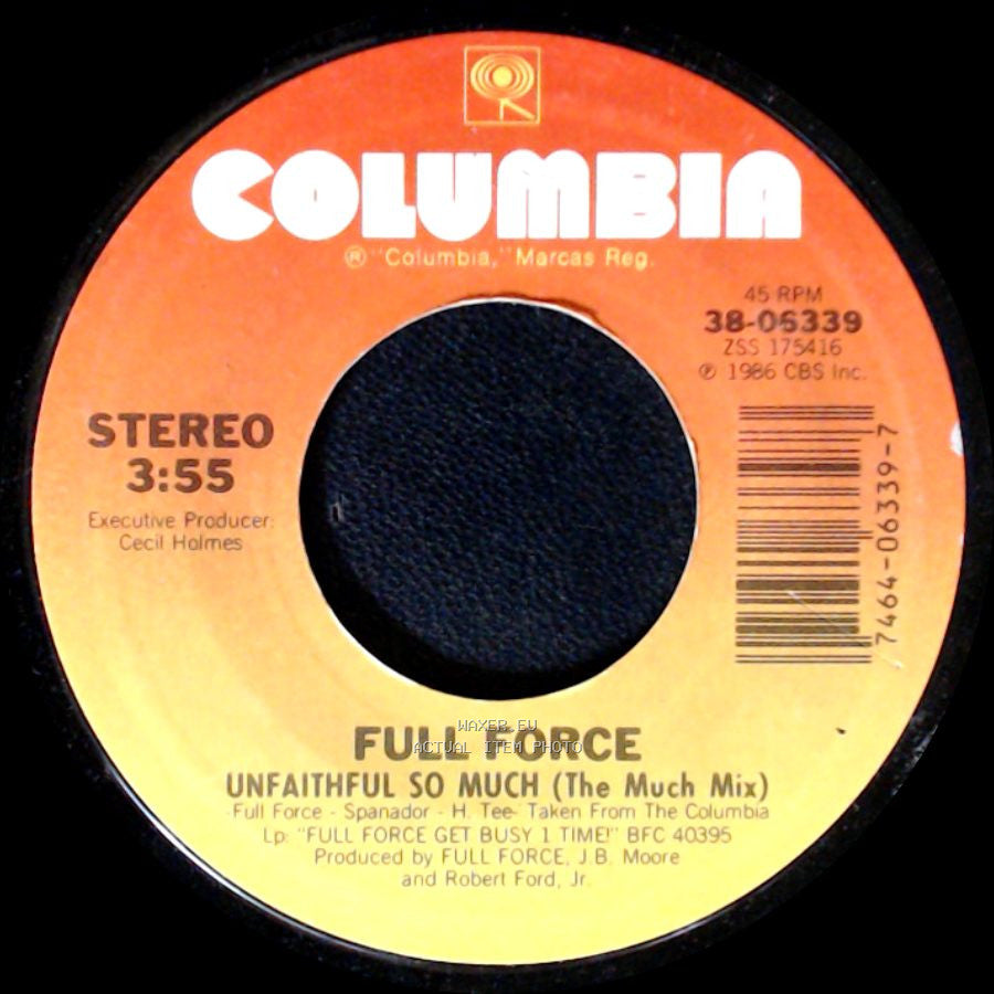 Full Force - Unfaithful So Much (The Much Mix) / Unfaithful So Much (Faithful Mix) side A