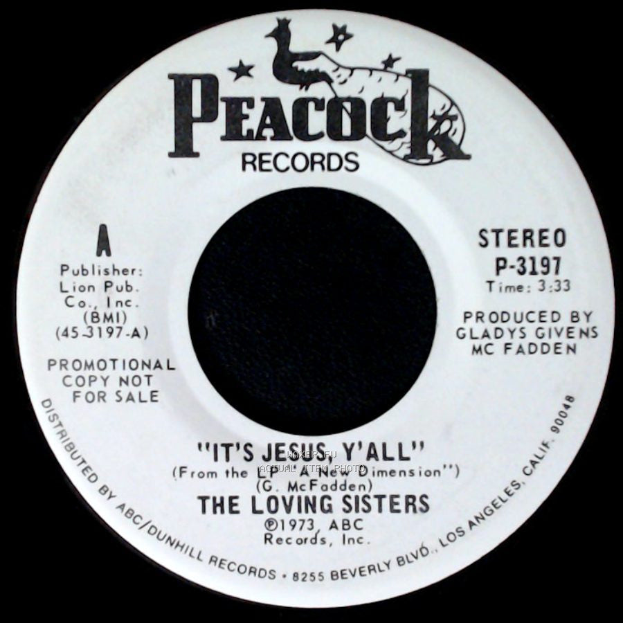 The Loving Sisters - It's Jesus, Y'all / It's Jesus, Y'all side A