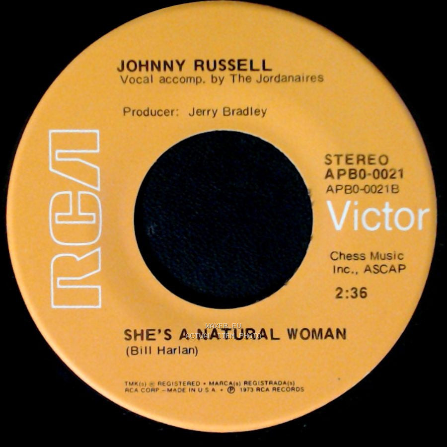 Johnny Russell - She's A Natural Woman / Rednecks, White Socks And Blue Ribbon Beer side A