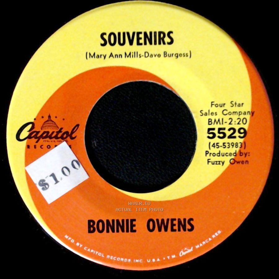 Bonnie Owens - Excuse Me For Living / Souvenirs side B