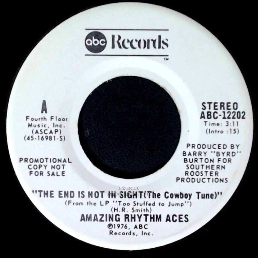 Amazing Rhythm Aces - The End Is Not In Sight (The Cowboy Tune) / The End Is Not In Sight (The Cowboy Tune) side B