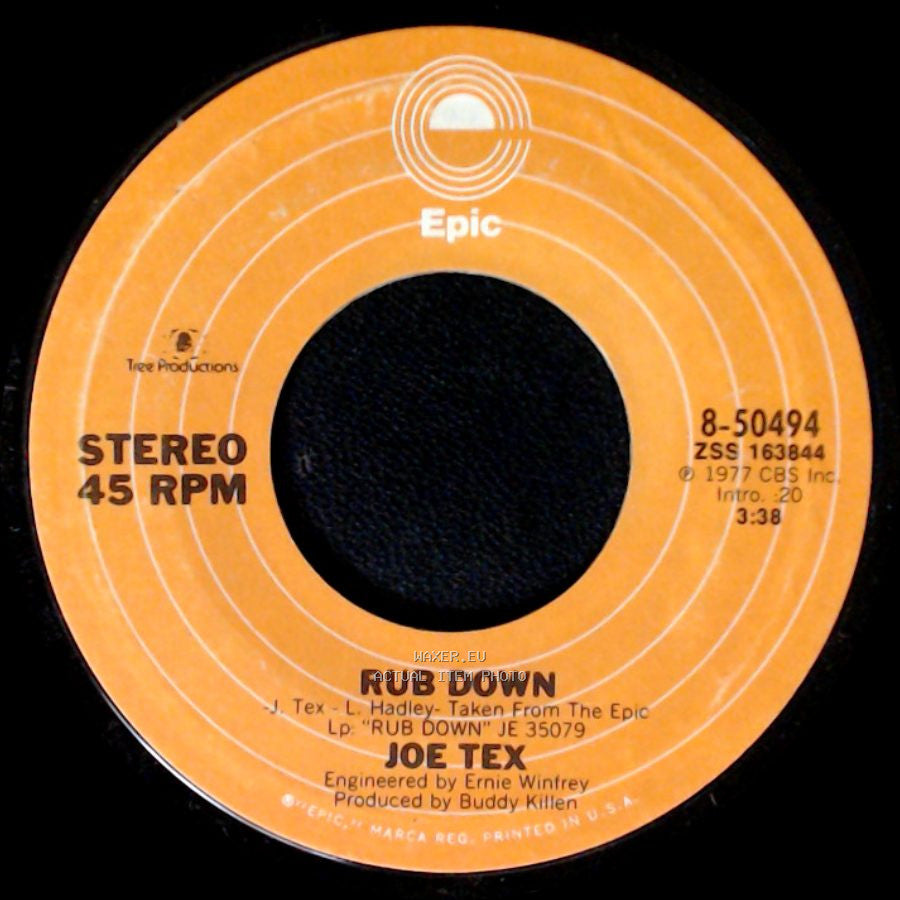 Joe Tex - Rub Down / Be Kind To Old People side A