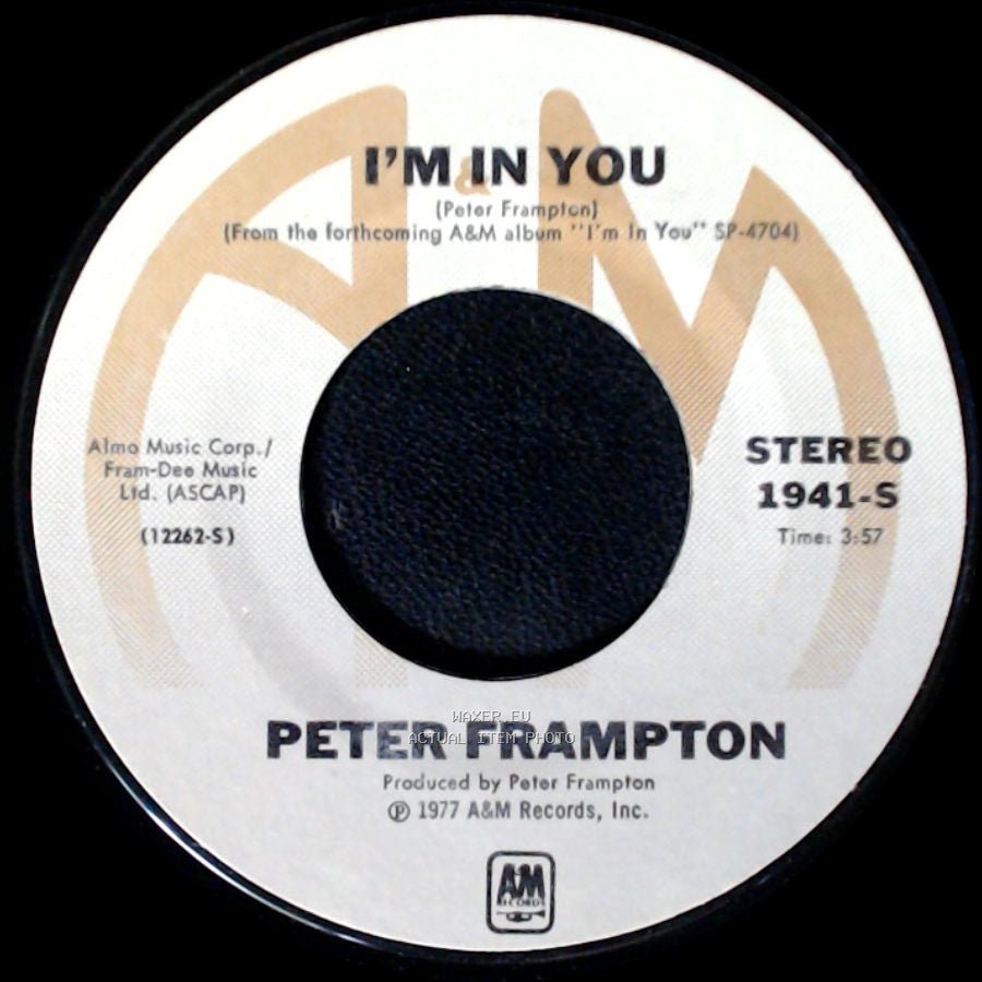 Peter Frampton - St. Thomas (Know How I Feel) / I'm In You side B