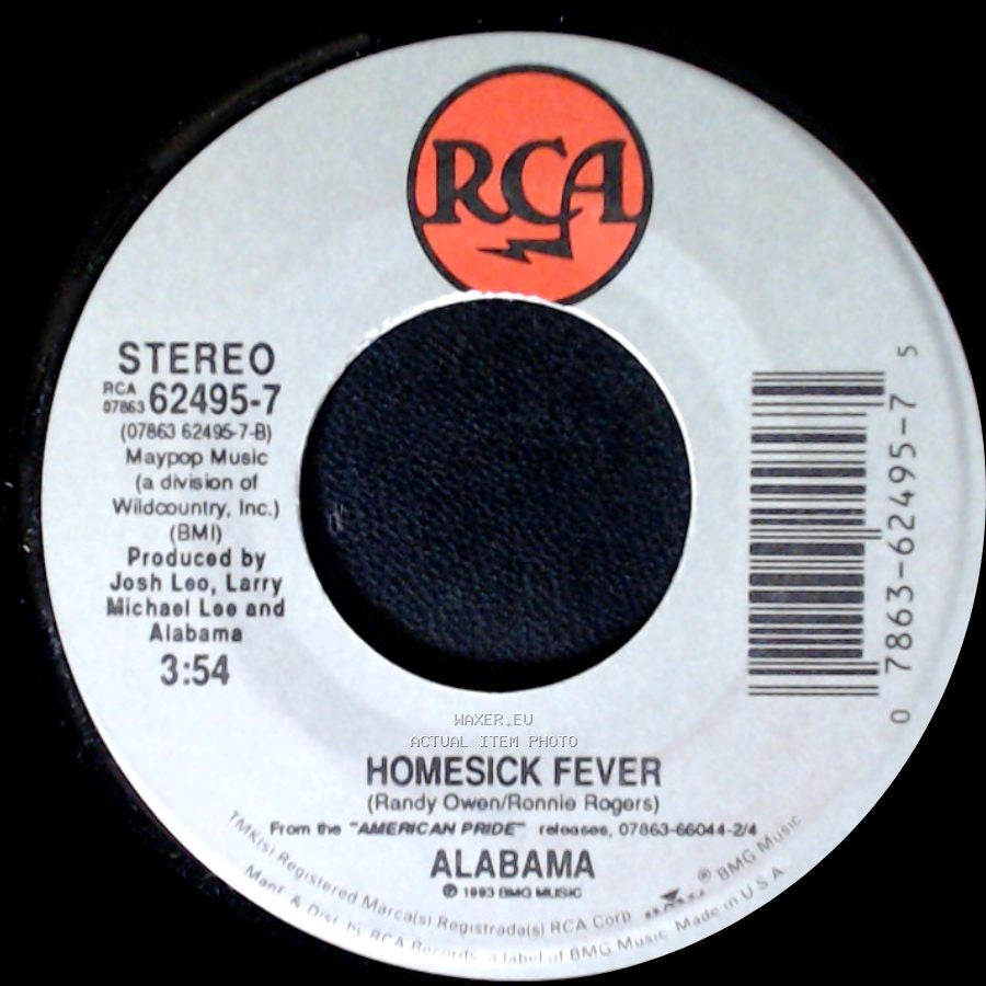Alabama - Hometown Honeymoon / Homesick Fever side B