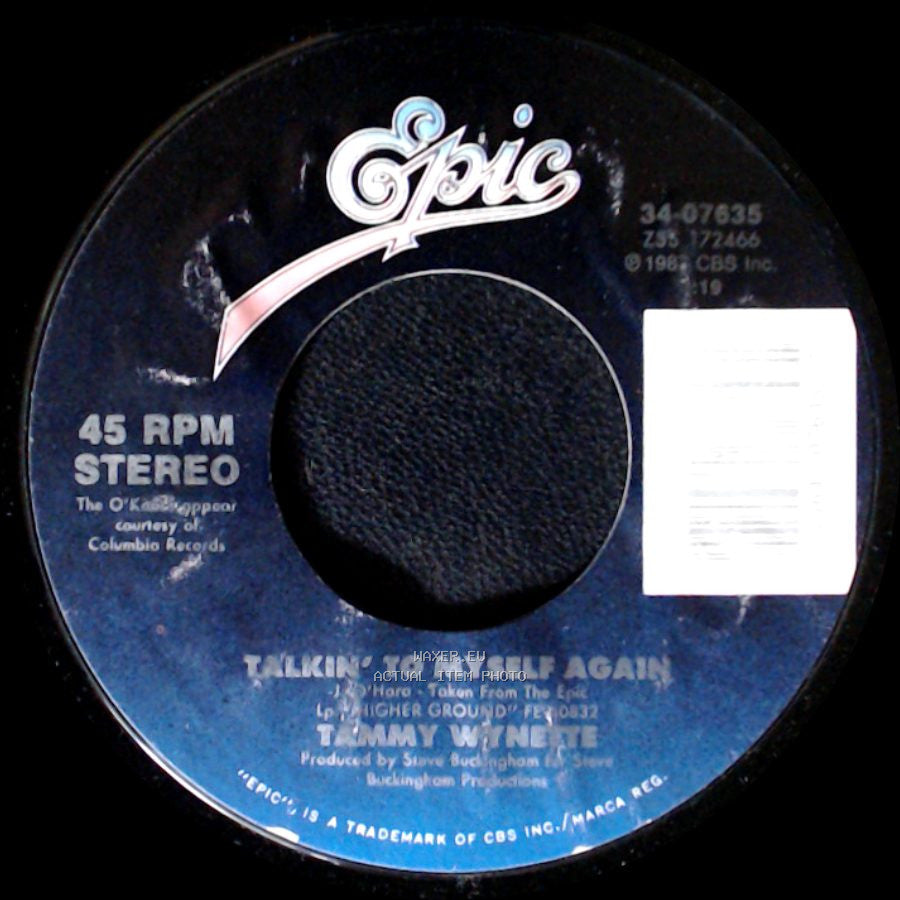 Timmy Wynette / Tammy Wynette - Talkin' To Myself Again / A Slow Burning Fire side A