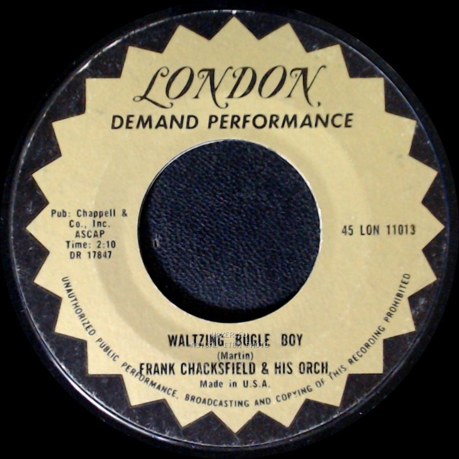 Frank Chacksfield & His Orch. - Waltzing Bugle Boy / Ebb Tide side A