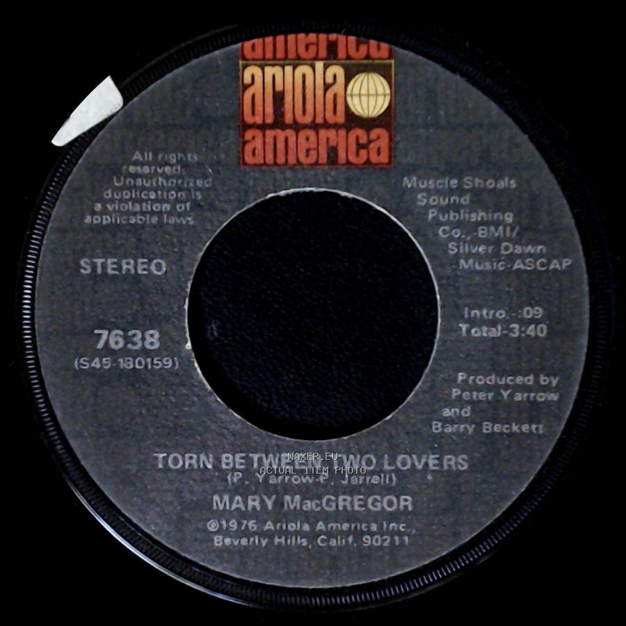 Mary Macgregor - I Just Want To Love You / Torn Between Two Lovers side B