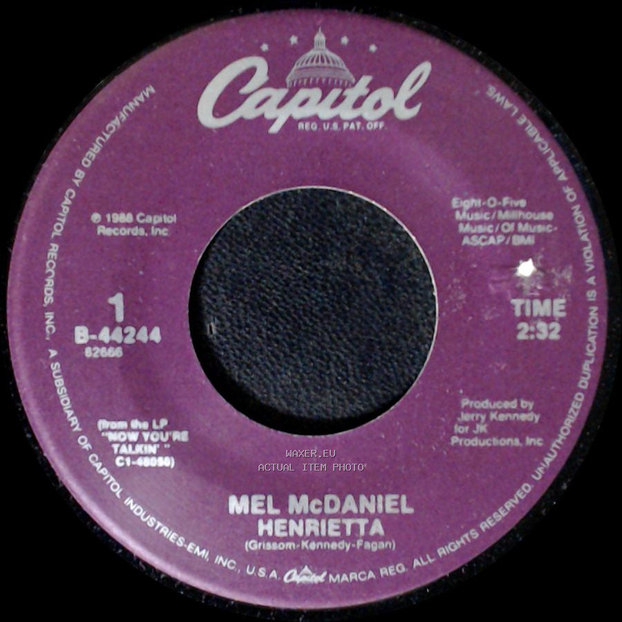 Mel Mcdaniel - Henrietta / Under My Skin side A