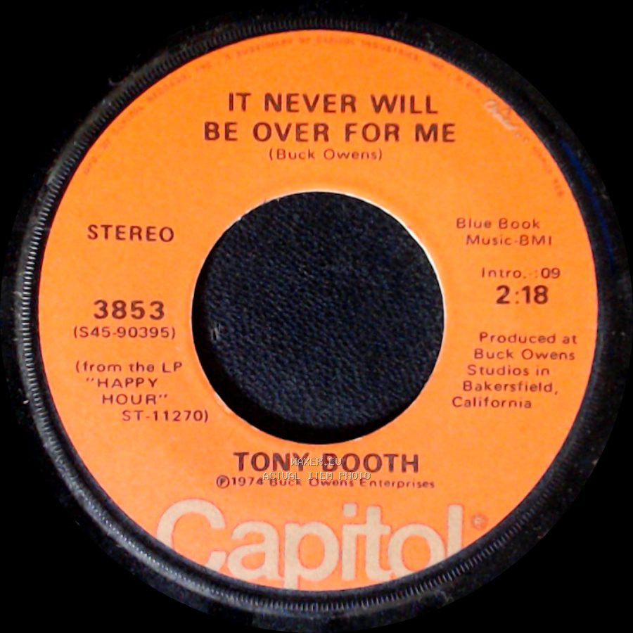 Tony Booth - It Never Will Be Over For Me / Lonely Street side A