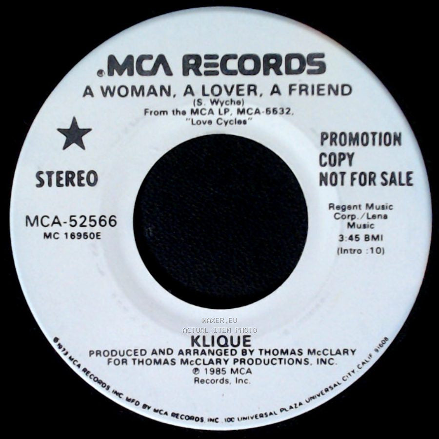Klique - A Woman, A Lover, A Friend / A Woman, A Lover, A Friend side A