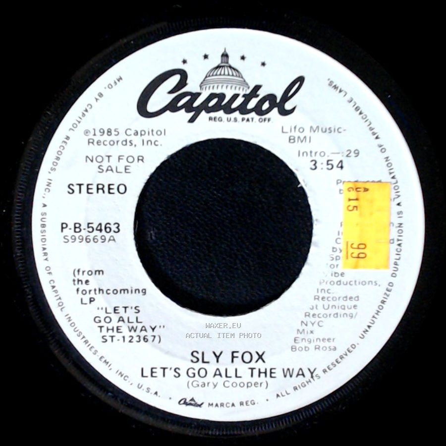 Sly Fox - Let's Go All The Way / Let's Go All The Way side A