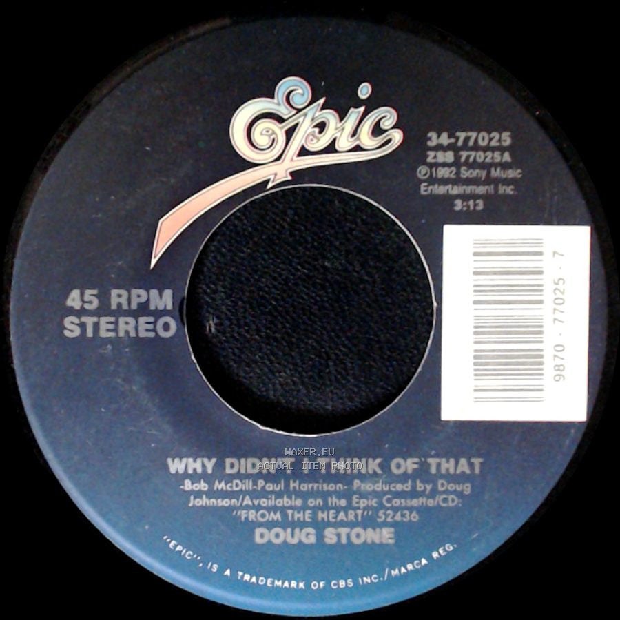 Doug Stone - This Empty House / Why Didn't I Think Of That side B