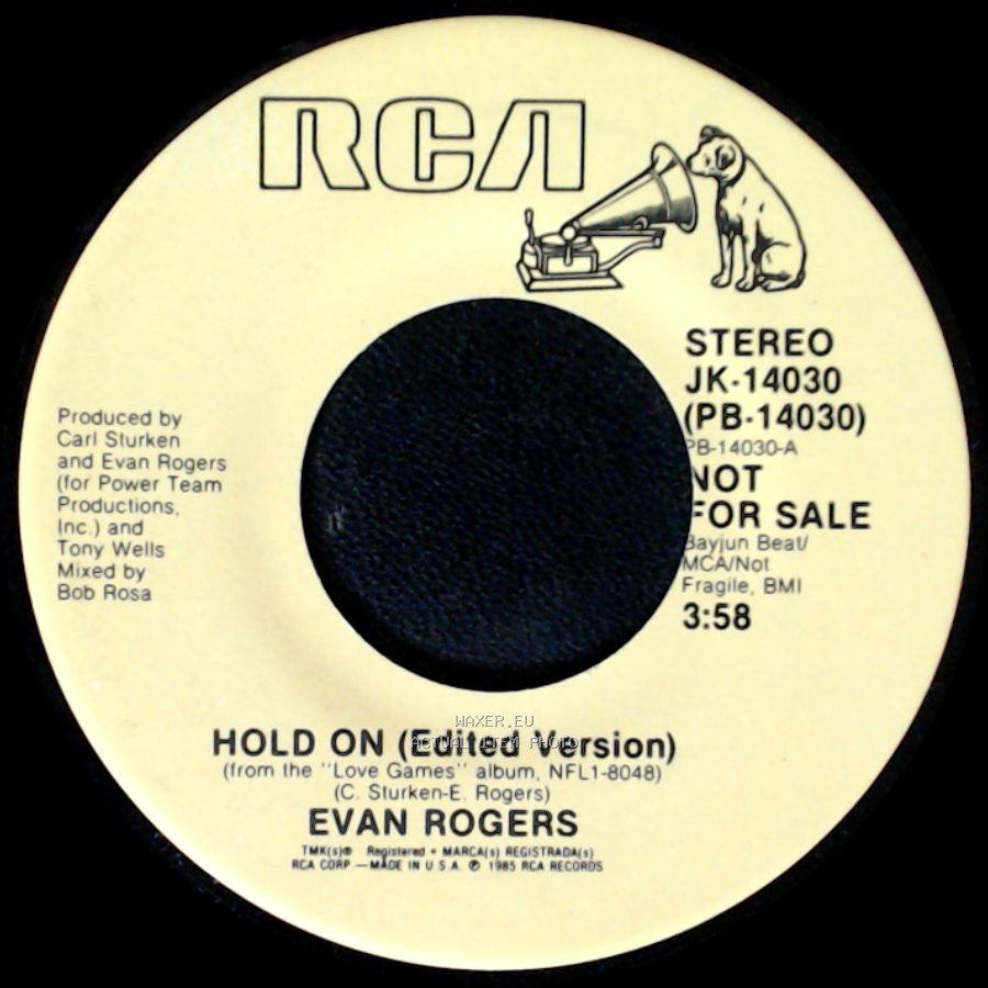 Evan Rogers - Hold On (Edited Version) / Hold On (Edited Version) side A