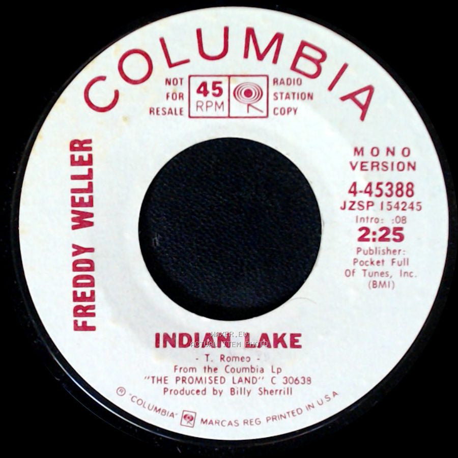 Freddy Weller - Indian Lake / Indian Lake side A