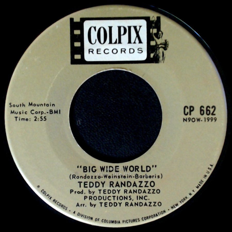 Teddy Randazzo - Be Sure My Love / Big Wide World side B