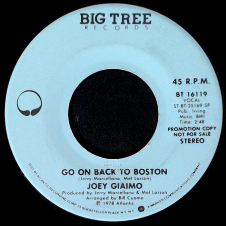 Joey Giaimo - Go On Back To Boston / Go On Back To Boston side A