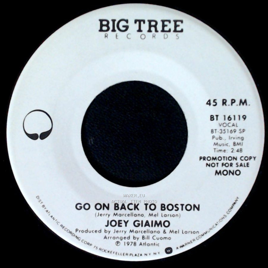 Joey Giaimo - Go On Back To Boston / Go On Back To Boston side B