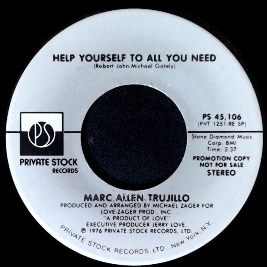 Marc Allen Trujillo - Help Yourself To All You Need / Help Yourself To All You Need side A