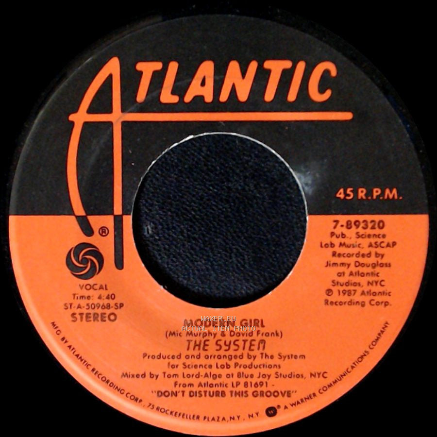 The System - Don't Disturb This Groove / Modern Girl side B