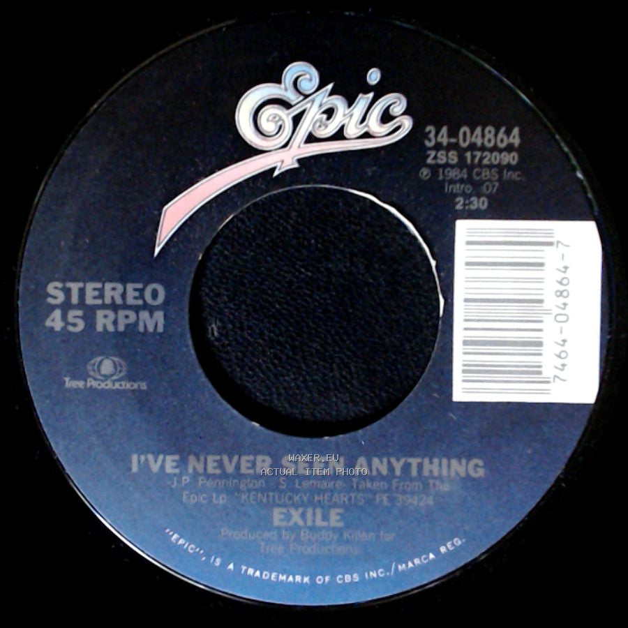 Exile - She's A Miracle / I've Never Seen Anything side B