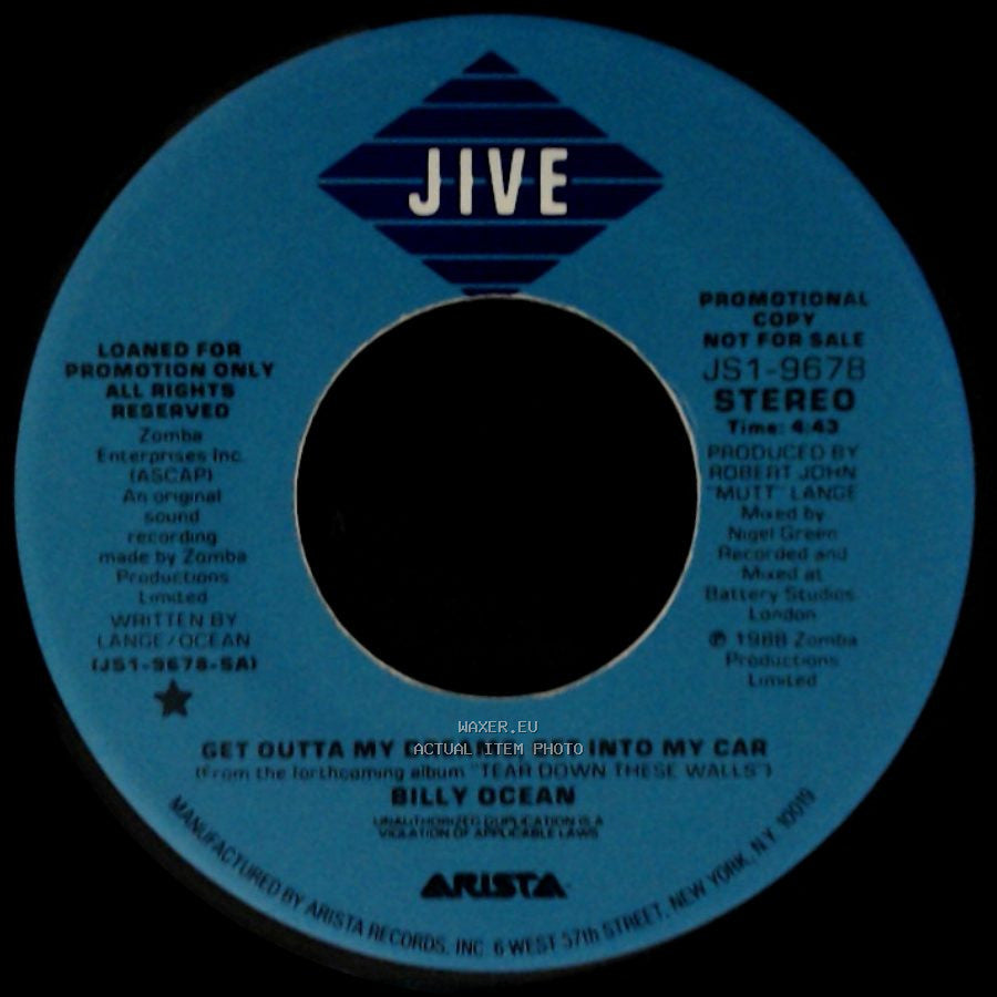 Billy Ocean - Get Outta My Dreams, Get Into My Car / Get Outta My Dreams, Get Into My Car side B