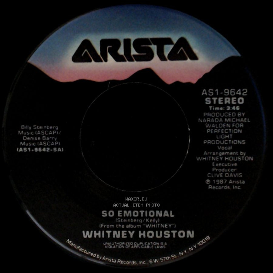 Whitney Houston - So Emotional / For The Love Of You side A