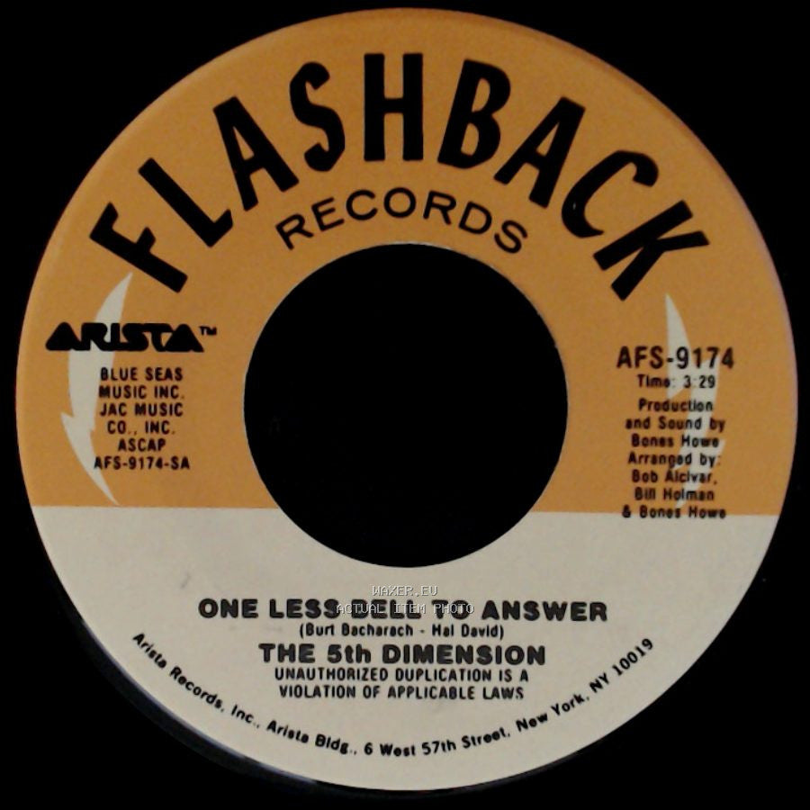 The 5Th Dimension - Light Sings / One Less Bell To Answer side B