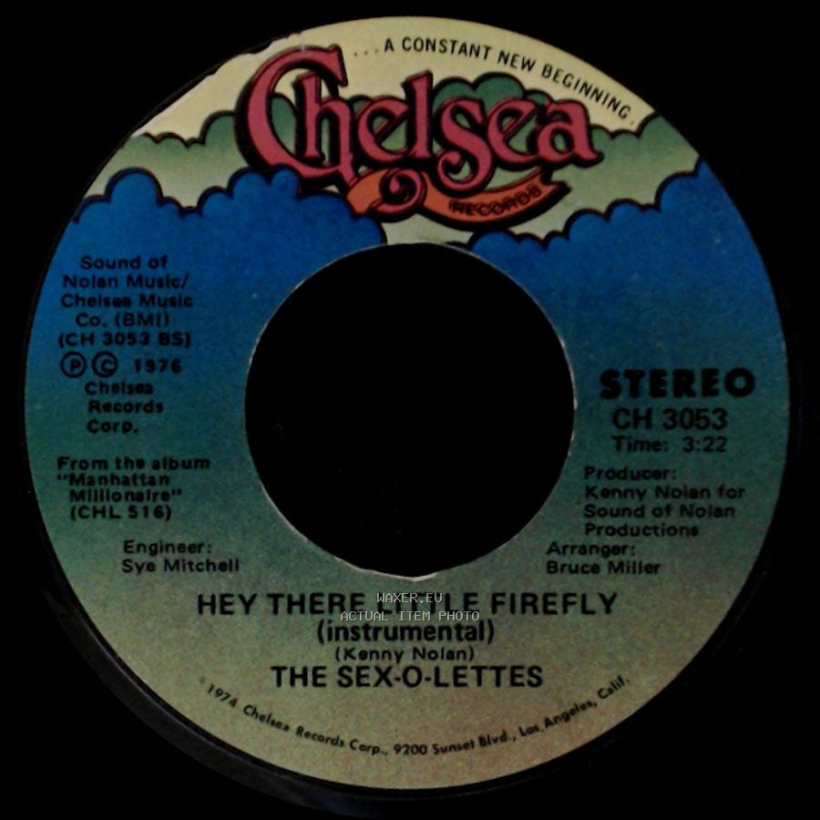 The Sex-O-Lettes - Ride A Wild Horse / Hey There Little Firefly (Instrumental) side B