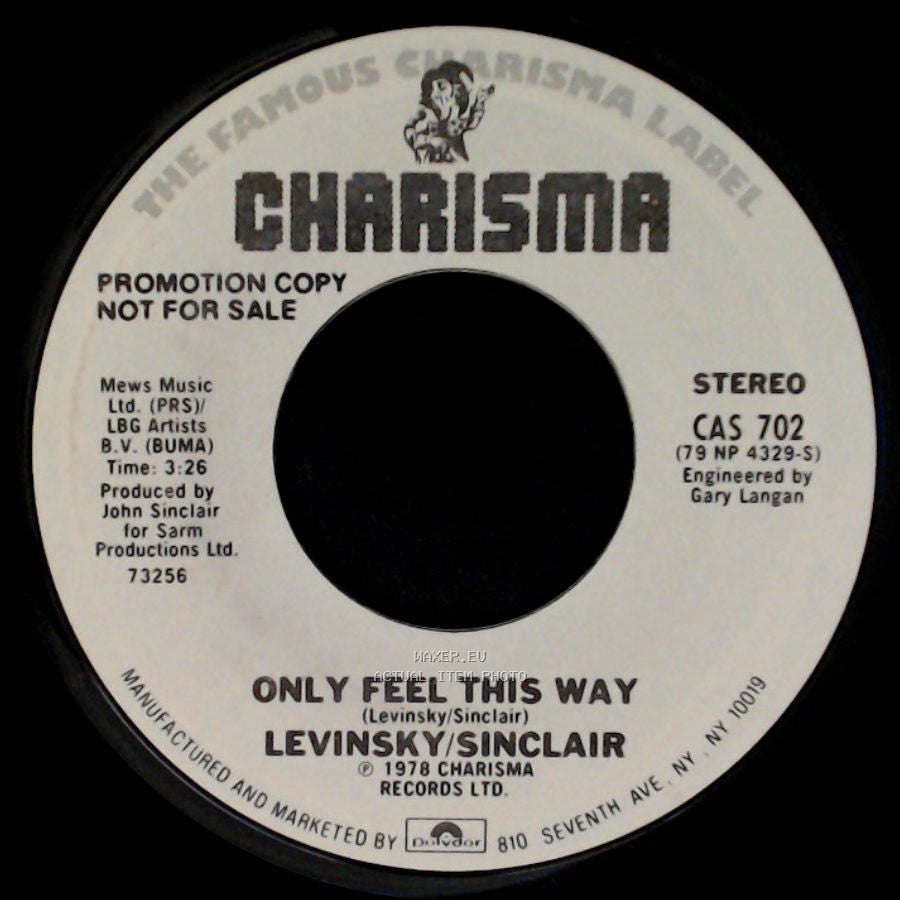 Levinsky/Sinclair - Only Feel This Way / Only Feel This Way side A