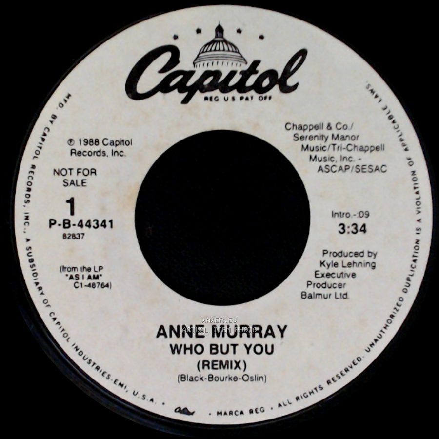 Anne Murray - Who But You (Remix) / Who But You (Remix) side A