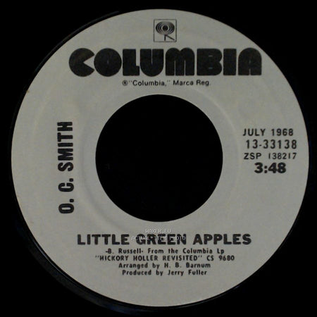 O. C. Smith - Isn't It Lonely Together / Little Green Apples side B