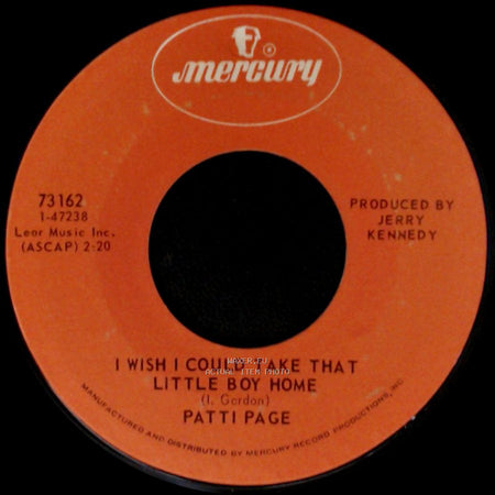 Patti Page - Give Him Love (J. Foster-B. Rice) / I Wish I Could Take That Little Boy Home side B