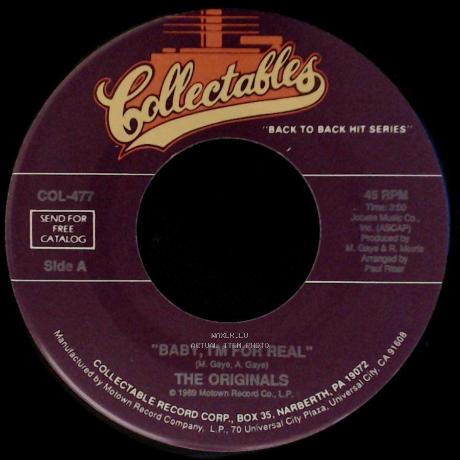 The Originals - Baby, I'm For Real / The Bells side A