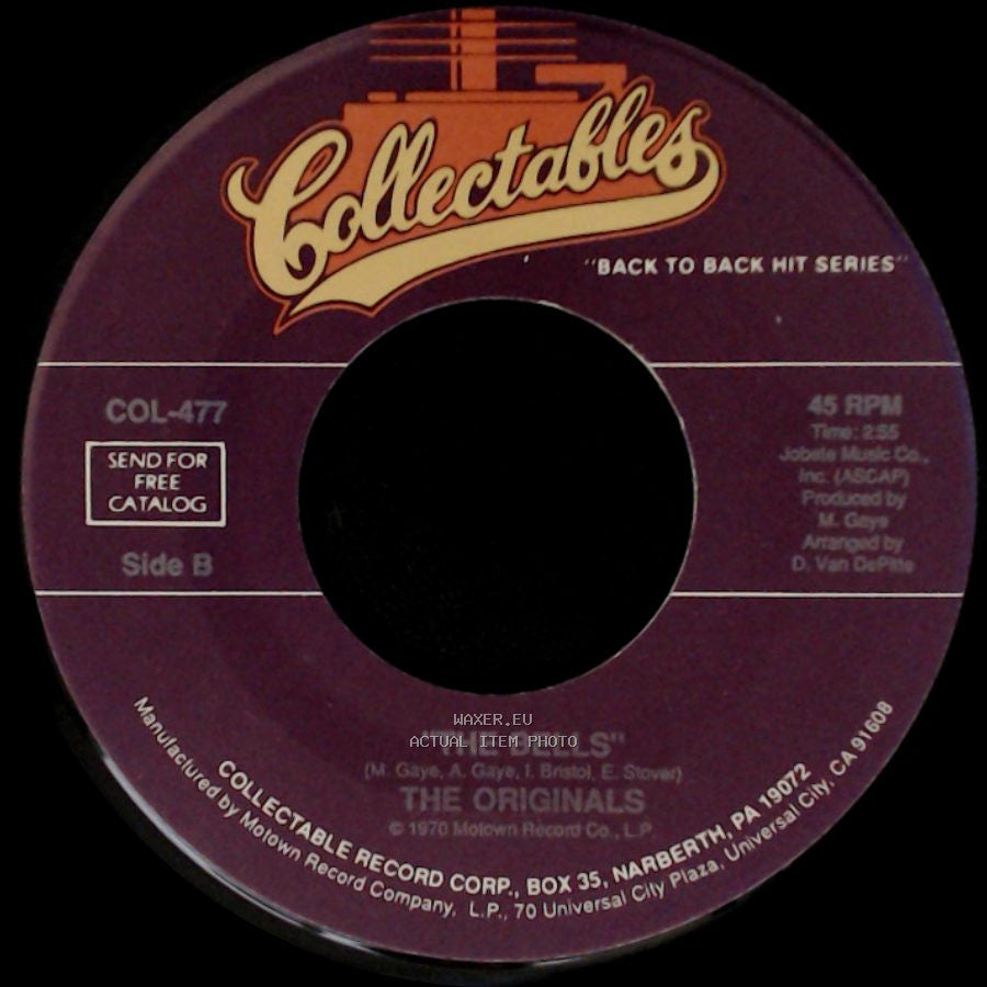 The Originals - Baby, I'm For Real / The Bells side B
