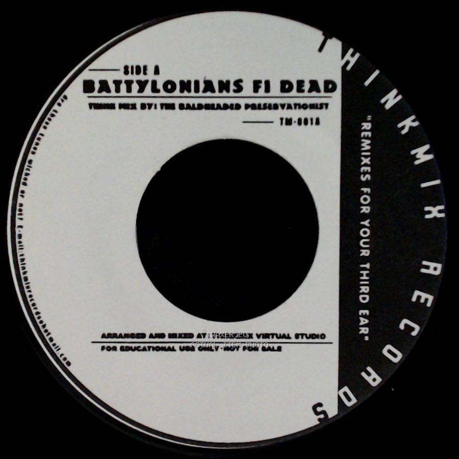 Battylonians Fi Dead - Theme Mix By The Dalsblads Preservationist / Unknown Title B side A