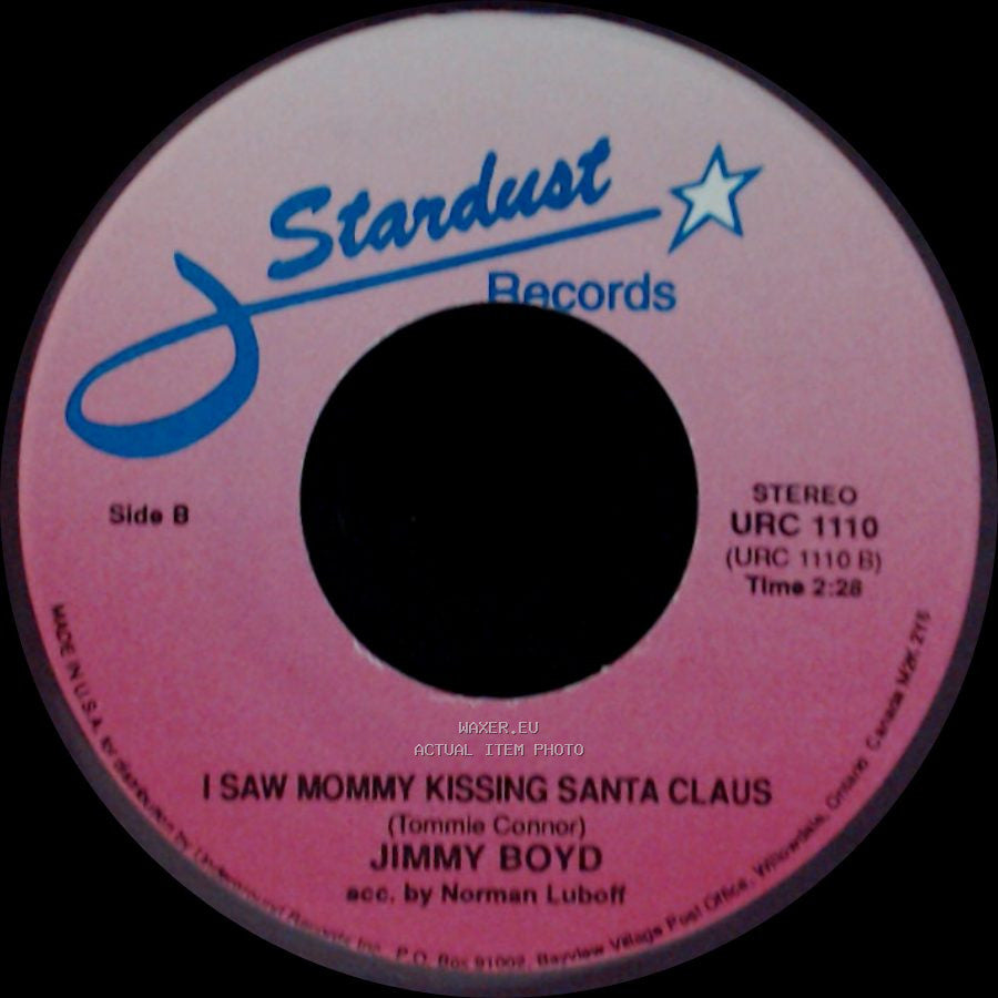 Somethin' Smith & The Redheads / Jimmy Boyd - It's A Sin To Tell A Lie / I Saw Mommy Kissing Santa Claus side B