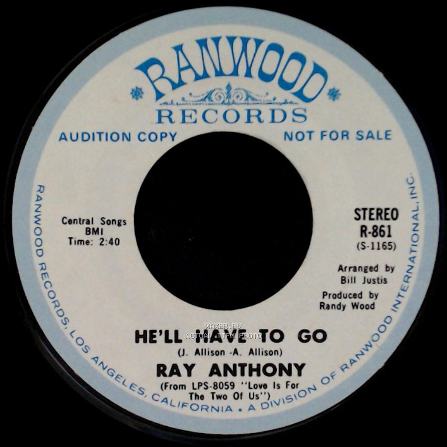Ray Anthony - Truck Stop / He'll Have To Go side B