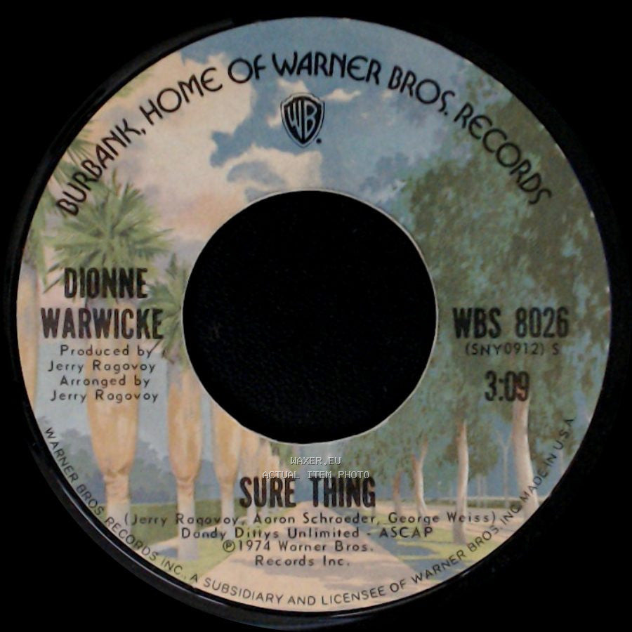 Dionne Warwicke - Sure Thing / Who Knows side A
