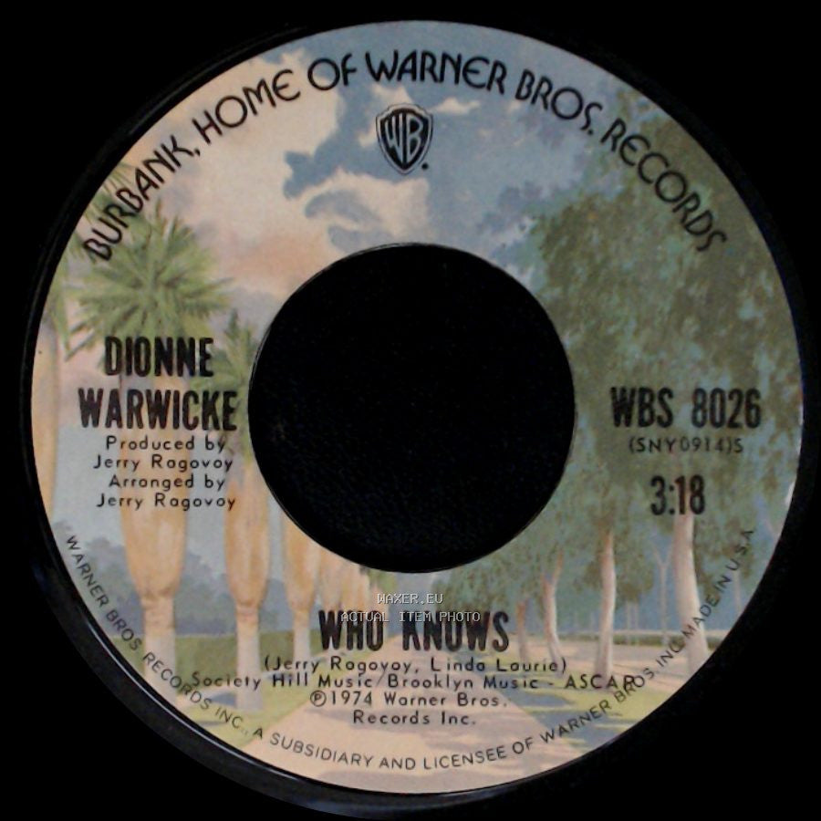 Dionne Warwicke - Sure Thing / Who Knows side B
